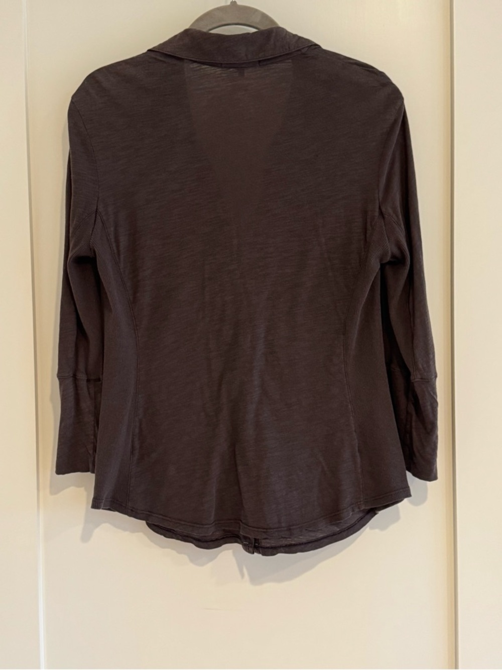 JAMES PERSE Button-Front Dark Brown Shirt with Chest Pockets - Picture 4 of 4